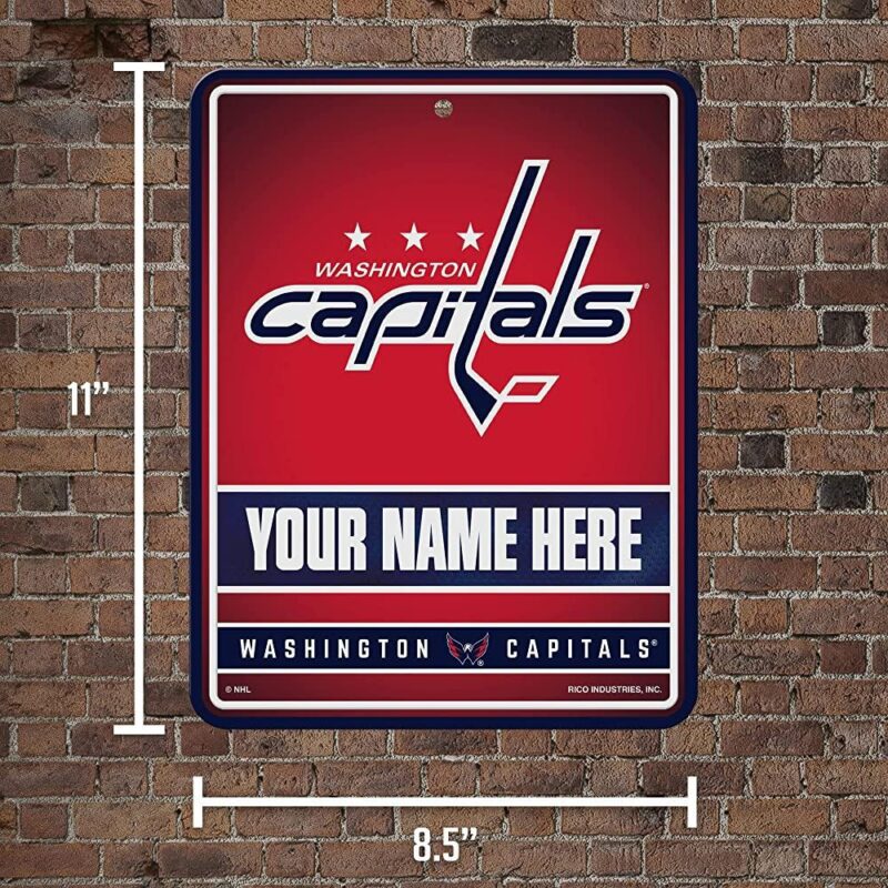 NHL Washington Capitals Personalized Custom Metal Parking Sign Wall Decor Indoor Ourdoor 2