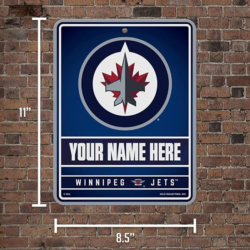 NHL Winnipeg Jets Personalized Custom Metal Parking Sign Wall Decor Indoor Ourdoor 2