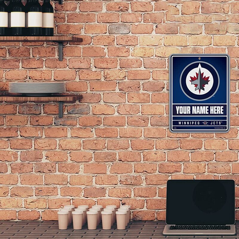 NHL Winnipeg Jets Personalized Custom Metal Parking Sign Wall Decor Indoor Ourdoor 3