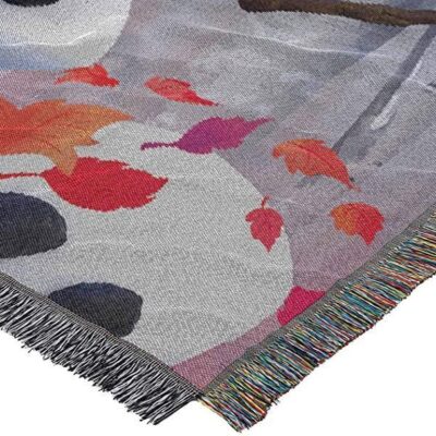 Northwest Frozen 2 In The Leaves Woven Tapestry Throw Blanket 2