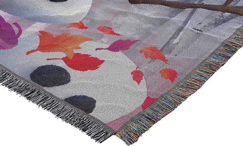 Northwest Frozen 2 In The Leaves Woven Tapestry Throw Blanket 2