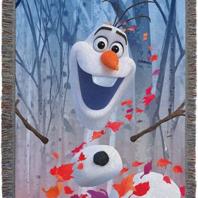 Northwest Frozen 2 In The Leaves Woven Tapestry Throw Blanket