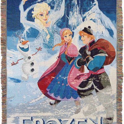 Northwest Frozen Storybook Woven Tapestry Throw Blanket