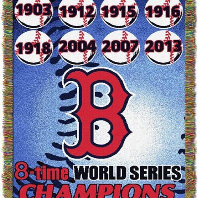 Northwest MLB Boston Red Sox Woven Tapestry Throw Blanket Commemorative