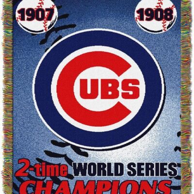Northwest MLB Chicago Cubs Woven Tapestry Throw Blanket Commemorative