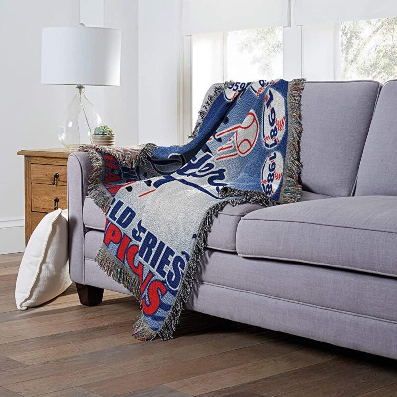 Northwest MLB Los Angeles Dodgers Woven Tapestry Throw Blanket Commemorative 1