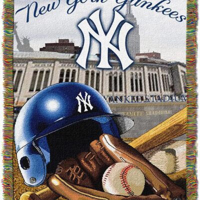 Northwest MLB New York Yankees Woven Tapestry Throw Blanket