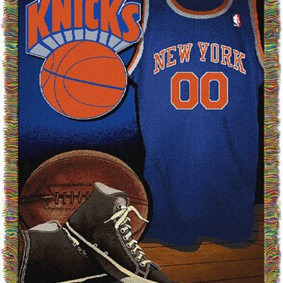 Northwest NBA New York Knicks Woven Tapestry Throw Blanket Vintage