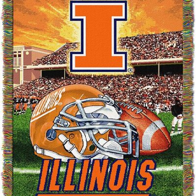 Northwest NCAA Illinois Illini Woven Tapestry Throw Blanket