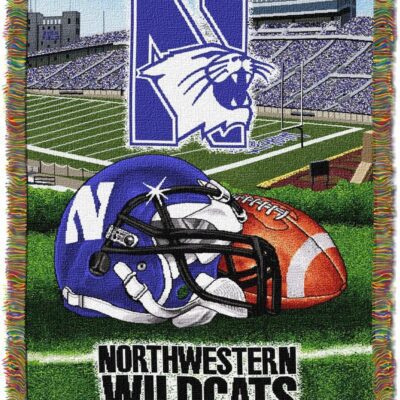 Northwest NCAA Northwestern Wildcats Woven Tapestry Throw Blanket