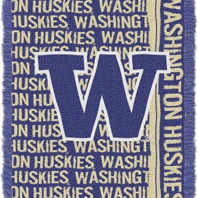 Northwest NCAA Washington Huskies Woven Jacquard Throw Blanket Double Play