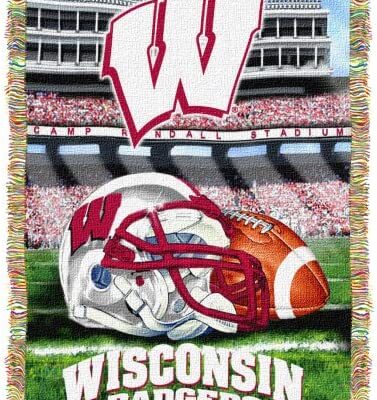 Northwest NCAA Wisconsin Badgers Woven Tapestry Throw Blanket