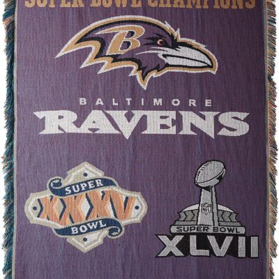 Northwest NFL Baltimore Ravens Woven Tapestry Throw Blanket Commemorative