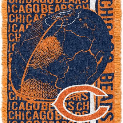 Northwest NFL Chicago Bears Woven Jacquard Throw Blanket Double Play