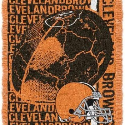 Northwest NFL Cleveland Browns Woven Jacquard Throw Blanket Double Play