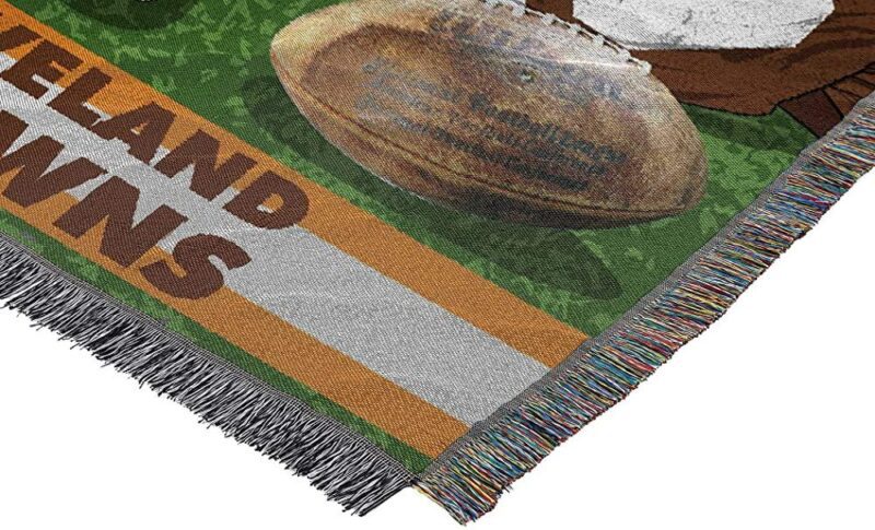 Northwest NFL Cleveland Browns Woven Tapestry Throw Blanket Vintage 1