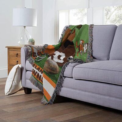 Northwest NFL Cleveland Browns Woven Tapestry Throw Blanket Vintage 2