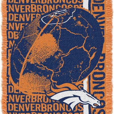 Northwest NFL Denver Broncos Woven Jacquard Throw Blanket Double Play