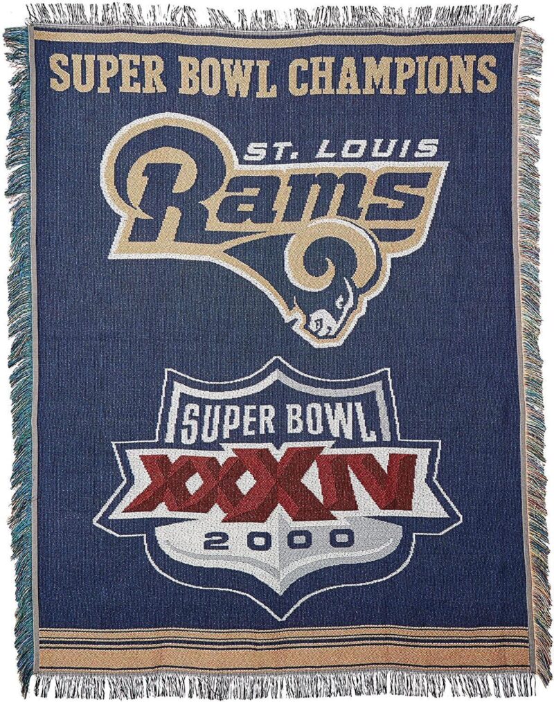 Northwest NFL Los Angeles Rams Woven Tapestry Throw Blanket Commemorative 1