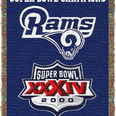 Northwest NFL Los Angeles Rams Woven Tapestry Throw Blanket Commemorative