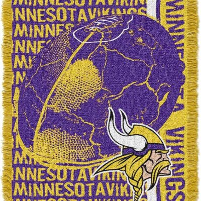 Northwest NFL Minnesota Vikings Woven Jacquard Throw Blanket Double Play