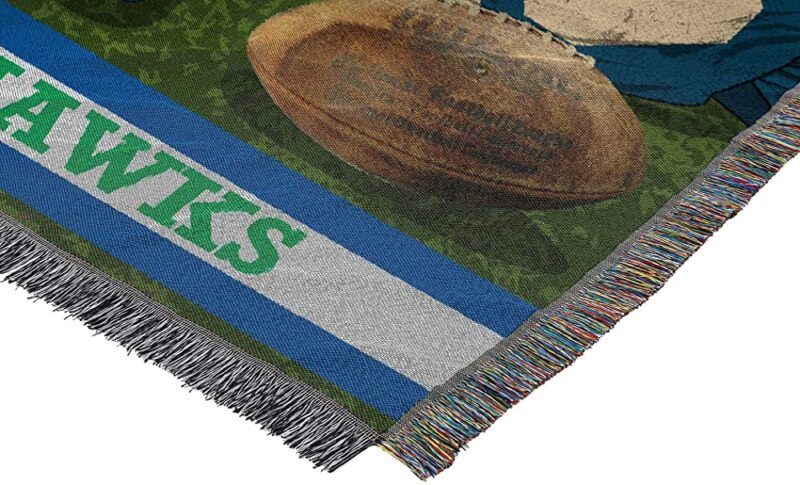 Northwest NFL Seattle Seahawks Woven Tapestry Throw Blanket Vintage 1