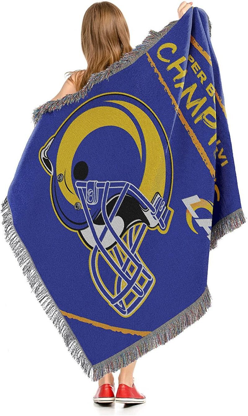 Northwest NFL Unisex Adult Super Bowl Lvi Champions Woven Tapestry Throw Blanket 1