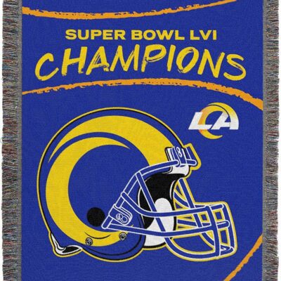 Northwest NFL Unisex-Adult Super Bowl Lvi Champions Woven Tapestry Throw Blanket