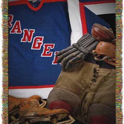 Northwest NHL New York Rangers Woven Tapestry Throw Blanket Vintage