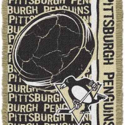 Northwest NHL Pittsburgh Penguins Woven Jacquard Throw Blanket Double Play