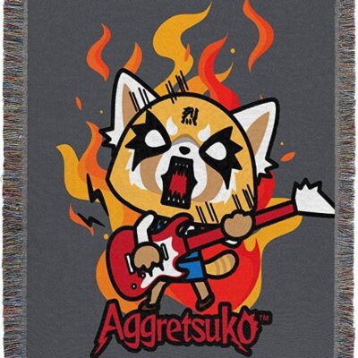 Northwest Woven Tapestry Throw Blanket Aggretsuko Let's Rock
