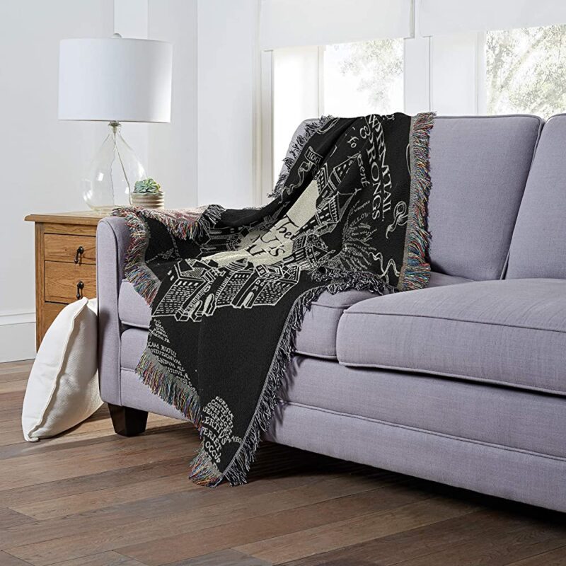 Northwest Woven Tapestry Throw Blanket Harry Potter Night Map 1