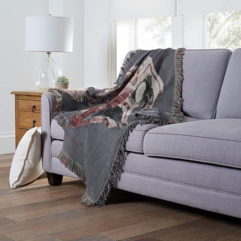 Northwest Woven Tapestry Throw Blanket Houses Together 3