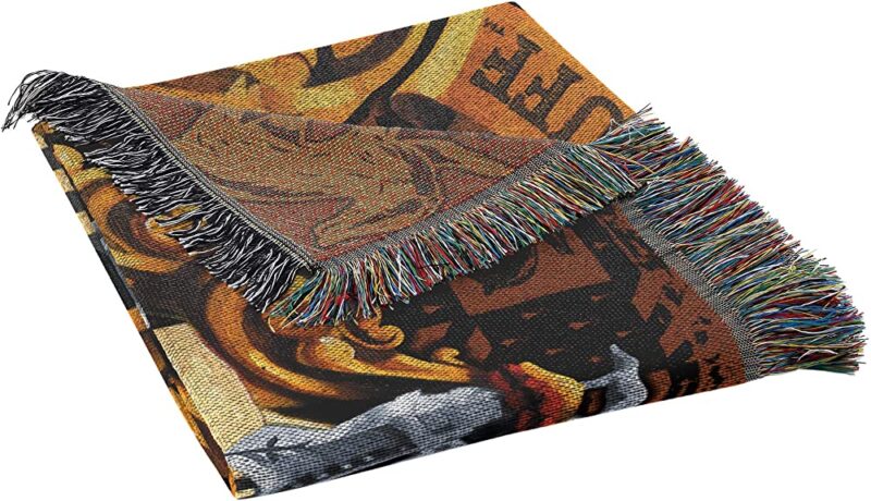 Northwest Woven Tapestry Throw Blanket Hufflepuff Crest 1