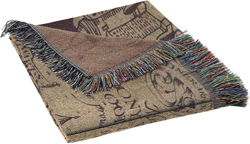 Northwest Woven Tapestry Throw Blanket Marauders Map 1