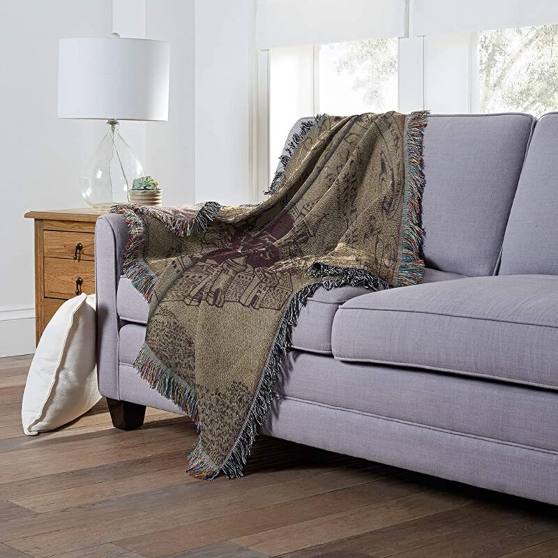 Northwest Woven Tapestry Throw Blanket Marauders Map 3