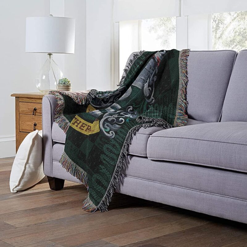 Northwest Woven Tapestry Throw Blanket Slytherin Shield 3