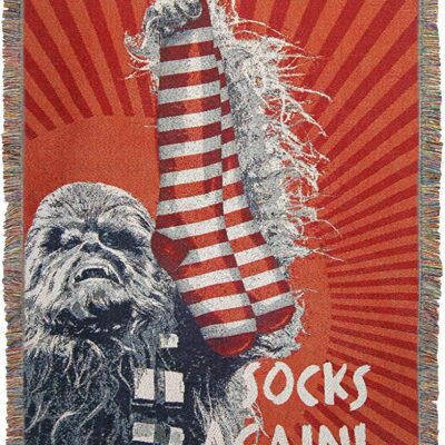 Northwest Woven Tapestry Throw Blanket Socks Again