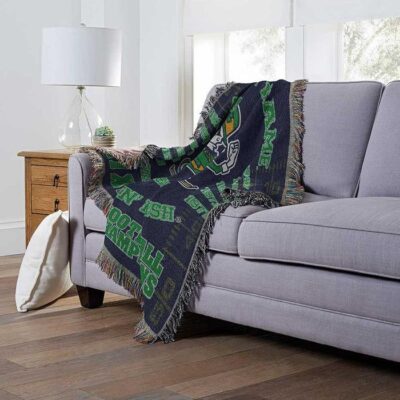 Notre Dame Fighting Irish Commemorative Woven Tapestry Throw Blanket 4