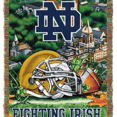 Notre Dame Fighting Irish Home Field Advantage Woven Tapestry Throw Blanket