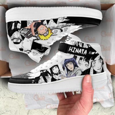 Nrt Uzumaki and Hinata Sneakers Air Mid Custom Anime Shoes Mix Manga 3