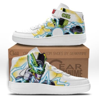 Perfect Cell Sneakers Air Mid Custom Dragon Ball Anime Shoes for Otaku