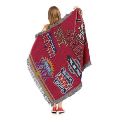 San Francisco 49ers NFL Commemorative Woven Tapestry Throw Blanket 3