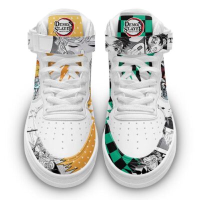 Tanjiro Zenitsu Sneakers Air Mid Demon Slayer Anime Shoes Mix Manga 1