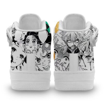 Tanjiro Zenitsu Sneakers Air Mid Demon Slayer Anime Shoes Mix Manga 2