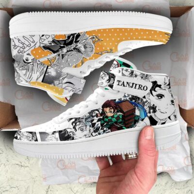 Tanjiro Zenitsu Sneakers Air Mid Demon Slayer Anime Shoes Mix Manga 3