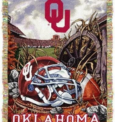 The Northwest Company Oklahoma Sooners Woven Tapestry Throw Blanket Red
