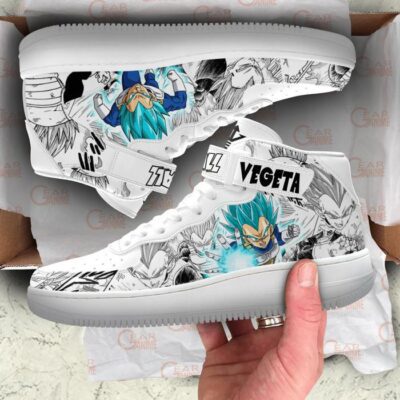 Vegeta Blue Sneakers Air Mid Custom Dragon Ball Anime Shoes Mix Manga 3
