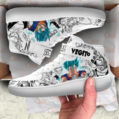 Vegito Blue Sneakers Air Mid Custom Dragon Ball Anime Shoes Mix Manga 3