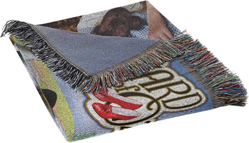 Warner Brothers Wizard Of Oz Group Woven Tapestry Throw Blanket 1